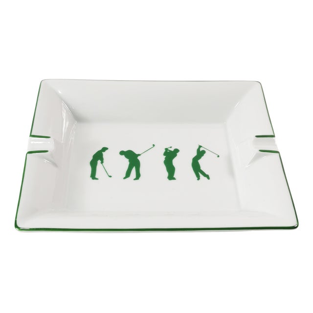 Vintage French Porcelain Cigar Ashtray from Philippe Deshoulieres, 1980s For Sale