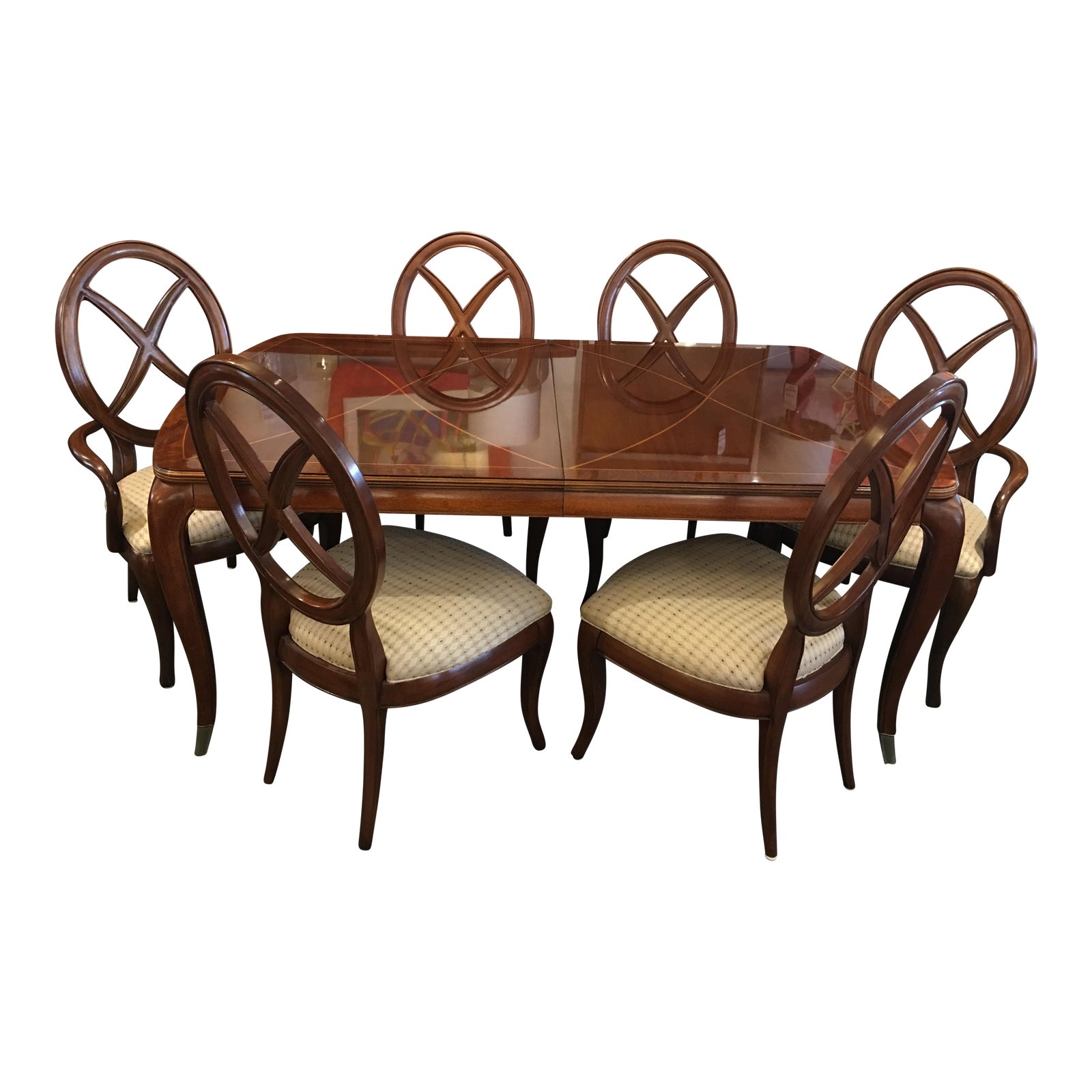 Thomasville Bogart Collection Dining Set Set of 7 Chairish