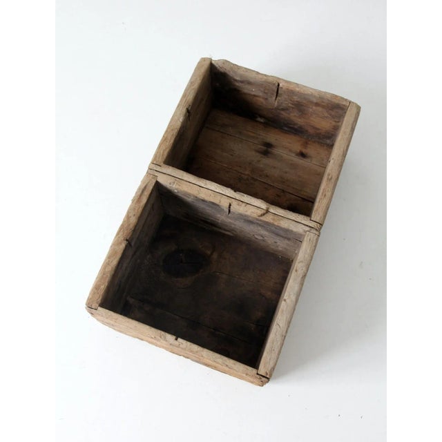 Farmhouse Antique Double in Wooden Crate For Sale - Image 3 of 12