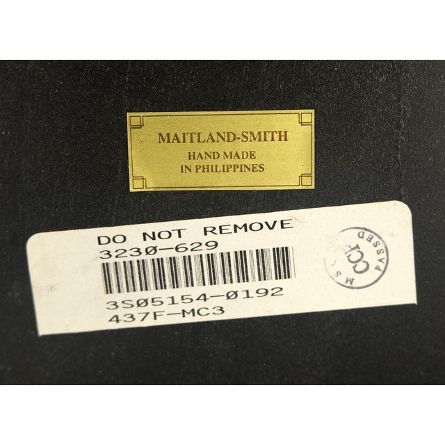 Maitland - Smith Very Fine Round Glass Top Showcase Inlaid Burl Lamp Table Stand Maitland-Smith For Sale - Image 4 of 12