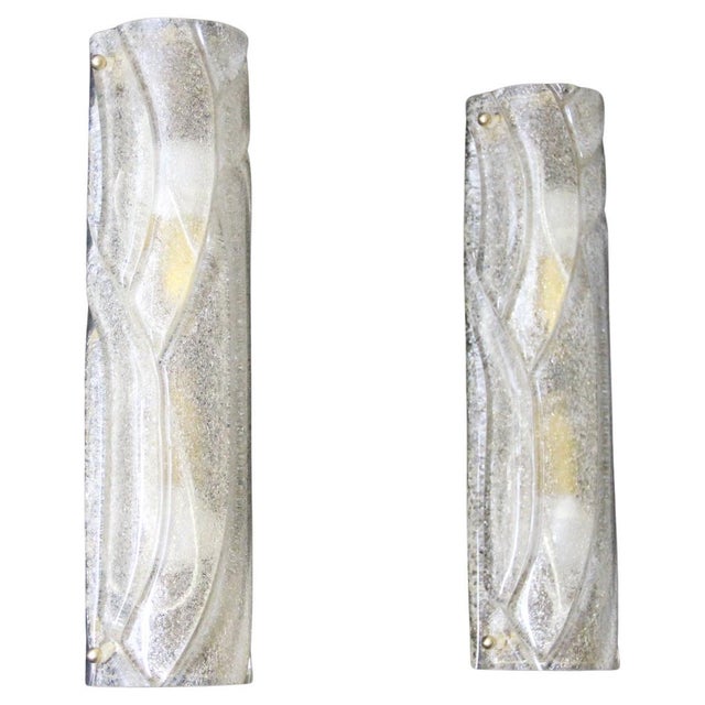 White Textured Murano Glass Draped Wall Lights in the style of Mazzega, 2000s, Set of 2 For Sale - Image 16 of 16