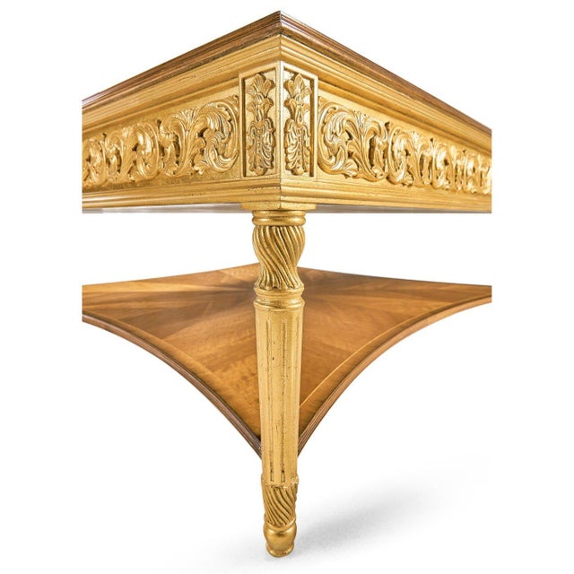 Gold Louis XVI Giltwood Square Coffee Table For Sale - Image 8 of 9