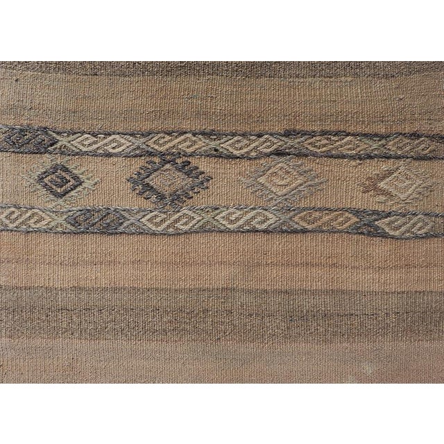 Vintage Turkish Kilim Runner With Earthy Tones and Intricate Geometric Designs 2'6 X 6'8 For Sale In Atlanta - Image 6 of 10