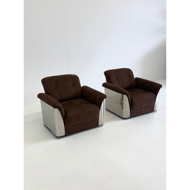 These exceptional Space Age armchairs by Gian Pietro Arosio , designed in the 1970s, are among the most characteristic...