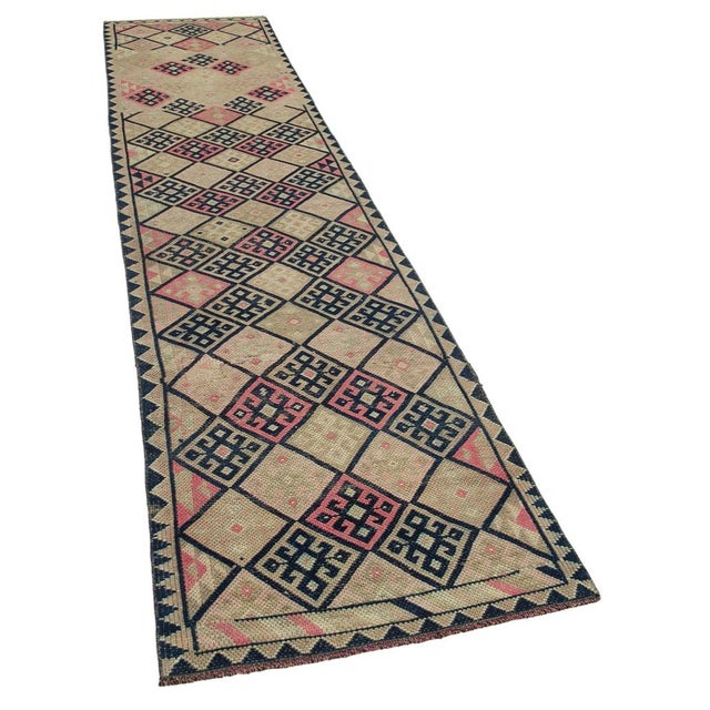 These beautiful runner rugs were carefully hand-woven by skilled women of the Herki tribe during the 1950s and 1960s. What...