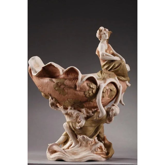 Ceramic Wide Art Nouveau Vessel from Royal Dux For Sale - Image 7 of 18