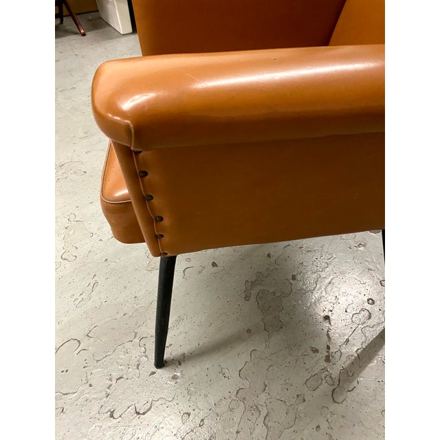 1960s 1960s Brown Leather Armchair "Sky" For Sale - Image 5 of 9