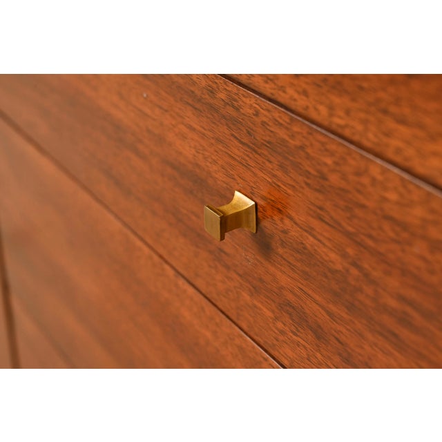 Wood Barbara Barry for Henredon Modern Walnut and Cream Lacquered Sideboard Credenza or Bar Cabinet For Sale - Image 7 of 12