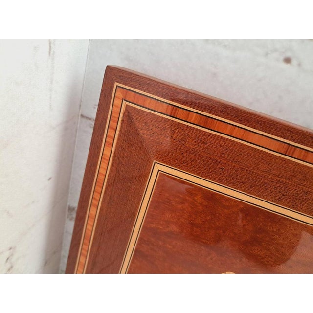 Vintage Italian Inlaid Marquetry Wall Art, 1960 For Sale - Image 13 of 18