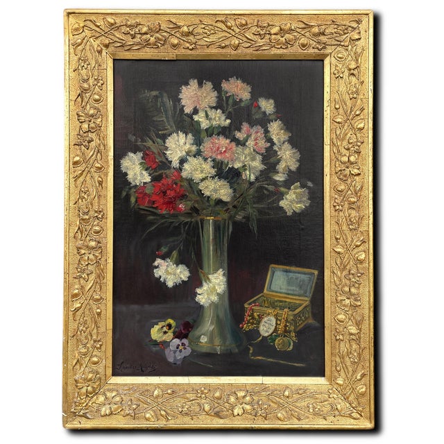 Margit Kereztes, Flower Bouquet, Early 1900s, Oil on Canvas, Framed For Sale - Image 15 of 15