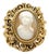 14k Yellow Gold Italian Cameo Ring, Early 20th Century, Size 6 For Sale