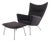 Set of Model CH445 Wingchair and Ottoman in Grey Hallingdal by Hans J. Wegner for Carl Hansen & Søn, Set of 2 For Sale
