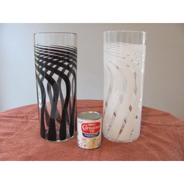 Anthony Stern 7.5" Tall Blown Glass Cylinder Vase For Sale - Image 12 of 13