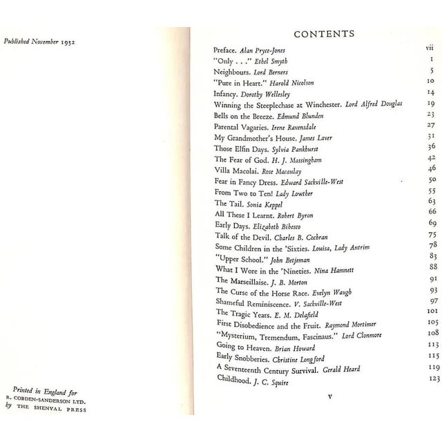1930s "Little Innocents Childhood Reminiscences" 1932 Pryce-Jones, Alan For Sale - Image 5 of 6