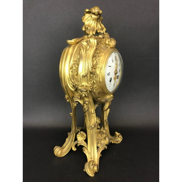 Mid 19th Century 19th C. French Gilt Bronze Clock For Sale - Image 5 of 11