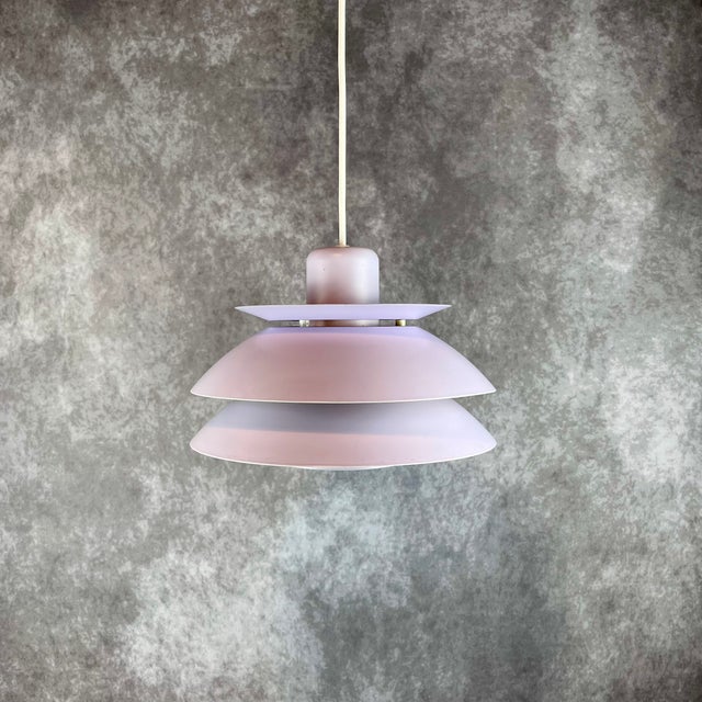 Vintage Danish Horn Ceiling Lamp in Violet, 1970s For Sale - Image 6 of 7