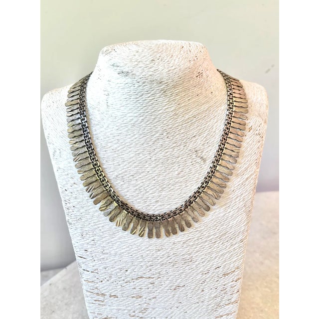 Vintage Sterling Silver Necklace - Mexico For Sale - Image 4 of 6