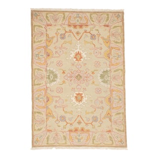 Fine Turkish Sumak Flate Weave Wool Rug 4'0" X 6'0" For Sale