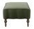 Not Yet Made - Made To Order Mirasol Scalloped Ottoman, Moss Linen For Sale - Image 5 of 6