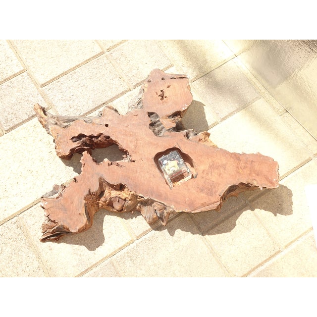 Vintage Live Edge Burl Redwood Wall Clock For Sale - Image 14 of 15