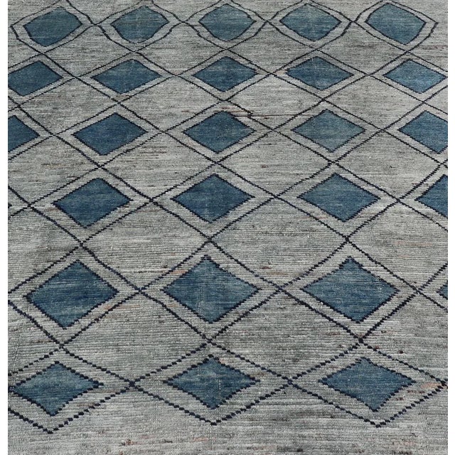 Modern Design Tribal Rug by Keivan Woven Arts with Diamond Pattern. Keivan Woven Arts / rug AFG-31855, country of origin /...