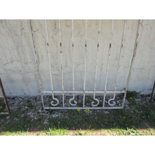 1900 - 1909 Antique Victorian Iron Gate Window Garden Fence Architectural Salvage Door For Sale - Image 5 of 7