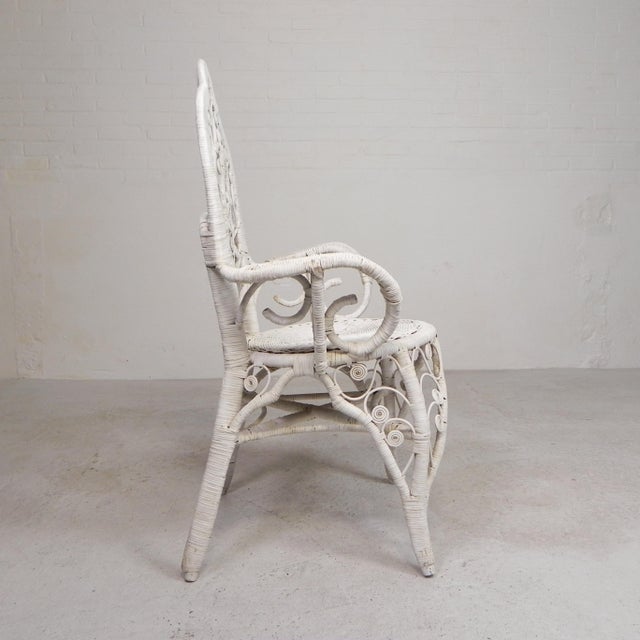 Vintage Bamboo & Rattan Armchair with Armrests, 1950s For Sale - Image 12 of 18