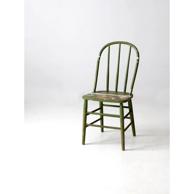 Antique Painted Spindle Back Chair For Sale - Image 12 of 12
