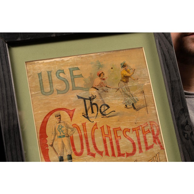 Late 19th Century Paper Litho Colchester Shoes Advertising Sign For Sale - Image 4 of 6