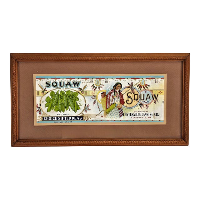 Squaw Peas Centerville Canning Co. Label Art Print For Sale