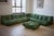 Green Togo Set in Dubai Green Leather, 1970s, Set of 5 For Sale - Image 8 of 9