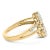 Discover the allure of timeless elegance with this .925 sterling silver bypass ring, artfully accented with a warm 14k...