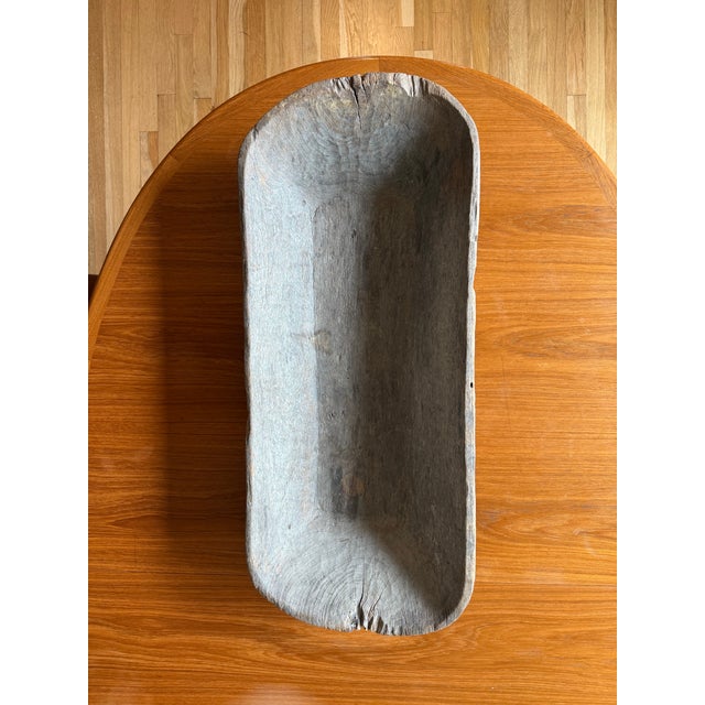 Large Antique Wood Dough Bowl For Sale - Image 10 of 12