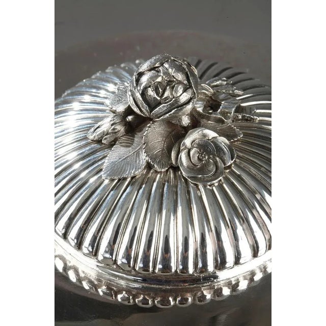 Metal First Empire Egyptian Style Silver Candy Dish For Sale - Image 7 of 12