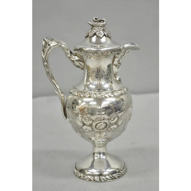 Antique Art Nouveau Rogers Smith Silver Plated Swan Coffee Creamer Small Tea Pot For Sale - Image 12 of 12