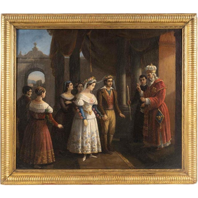 Italian School Artist, Wedding, Oil on Canvas, Early 19th Century For Sale