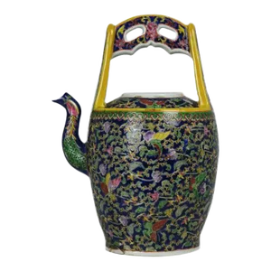 Antique Large Chinese Porcelain Teapot Marked Shunzhi