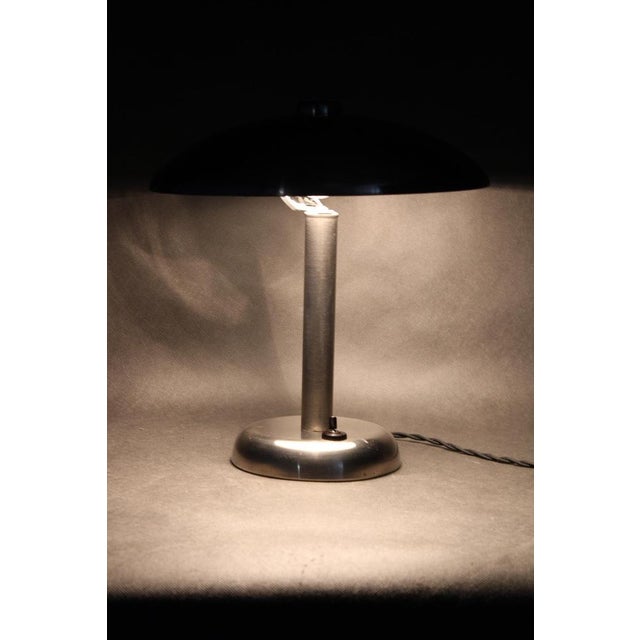 Art Deco Nickel Mushroom Table Lamp, Europe, 1930s For Sale - Image 11 of 12