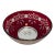 Vintage Bohemian Ruby Cut-to-Clear Crystal 10" Centerpiece Bowl – Daisy & Floral Swag For Sale
