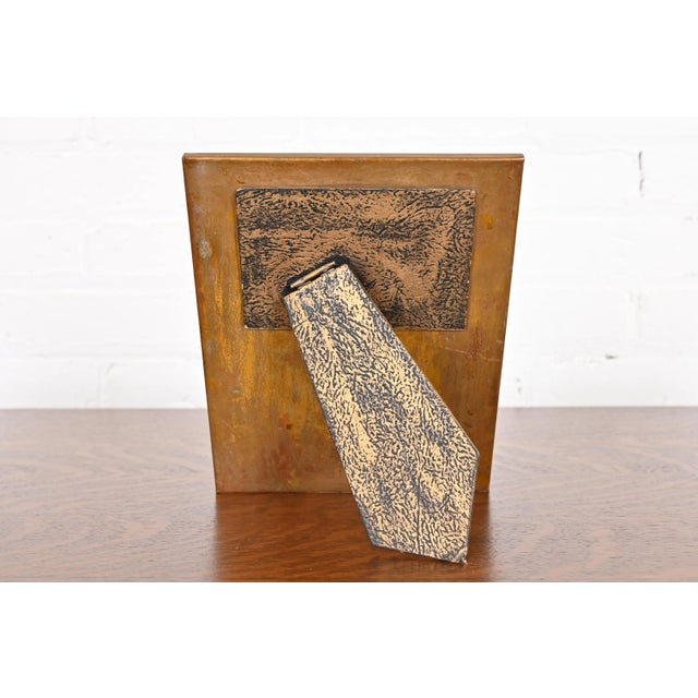 Bronze Tiffany Studios New York Pine Needle Bronze and Slag Glass Framed Vanity Mirror For Sale - Image 8 of 11