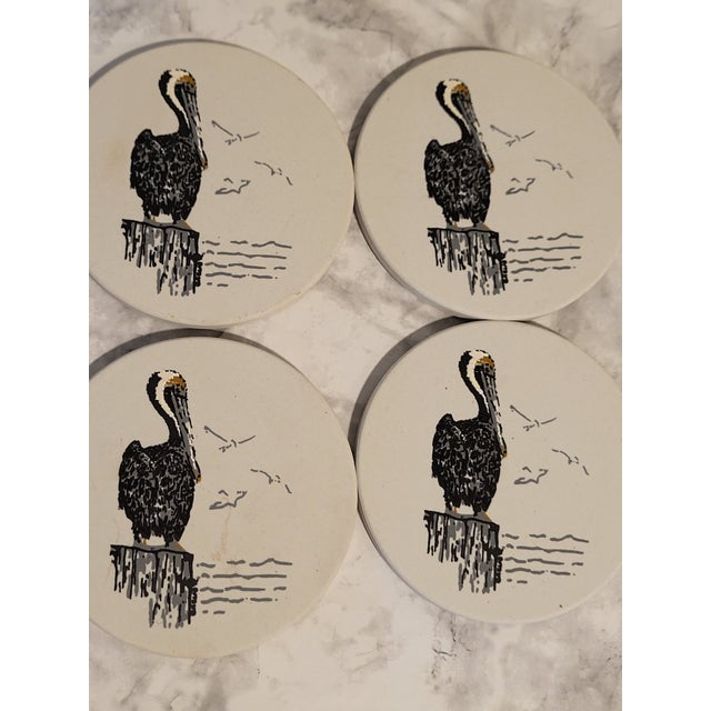 1970s Stone Coasters Pelican with box - Set of 4 For Sale In San Francisco - Image 6 of 12