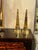 Pair of Continental MCM Polished Brass Obelisks For Sale - Image 4 of 7