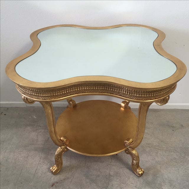 Gold Leaf Entry Table Chairish