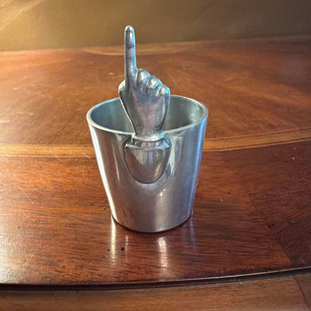 Mid-Century Modern Antique Abercrombie & Fitch Co. By James Dixon & Sons "One Finger" Jigger / Shot For Sale - Image 3 of 7