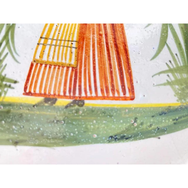 19th Century Quimper Earthenware Dish, France For Sale - Image 5 of 12