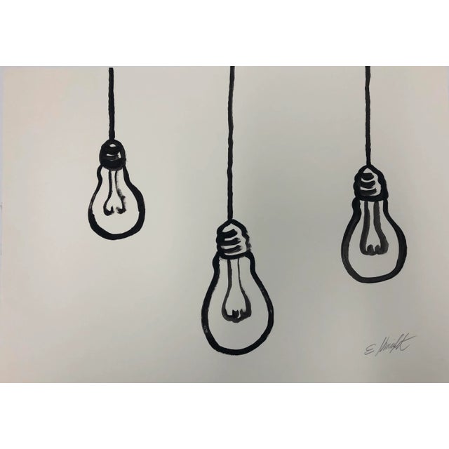 Modern Signed Original Painting on Paper For Sale - Image 4 of 4