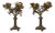 Vintage Brass Table Ornaments with Flowers, France, 1960s, Set of 2 For Sale