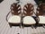 Brown Vintage Philippine Rattan & Glass 5-Piece Dining Set With Sculptural Palm Frond Details For Sale - Image 8 of 15