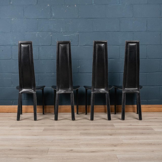 Black Italian Alice Dining Chairs by Giorgio Cattelan for Emmepi, 1984, Set of 4 For Sale - Image 8 of 18