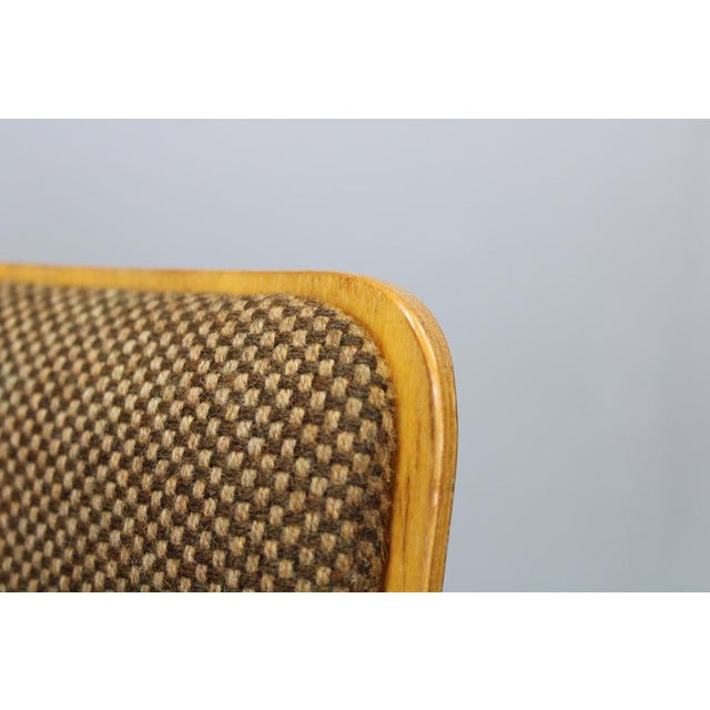 Plywood Chairs with Fabric Upholstery, Germany, 1970s, Set of 4 For Sale - Image 11 of 18
